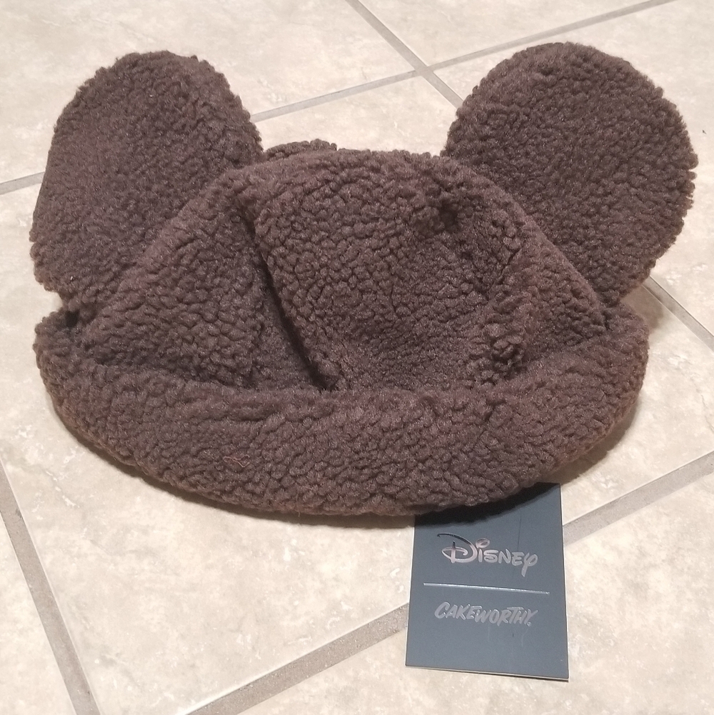 Cakeworthy x Disney Mickey Mouse Ears Sherpa Beanie (Chocolate Brown)